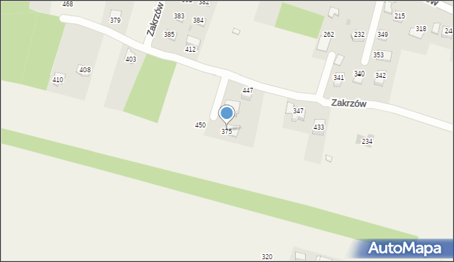 Zakrzów, Zakrzów, 375, mapa Zakrzów