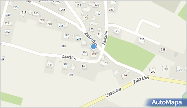 Zakrzów, Zakrzów, 396, mapa Zakrzów