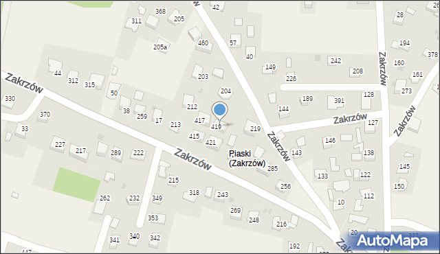 Zakrzów, Zakrzów, 420, mapa Zakrzów