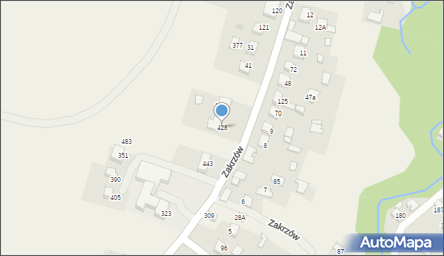 Zakrzów, Zakrzów, 428, mapa Zakrzów