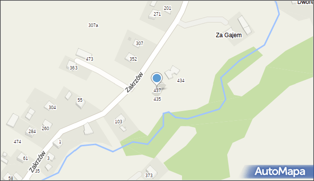 Zakrzów, Zakrzów, 437, mapa Zakrzów