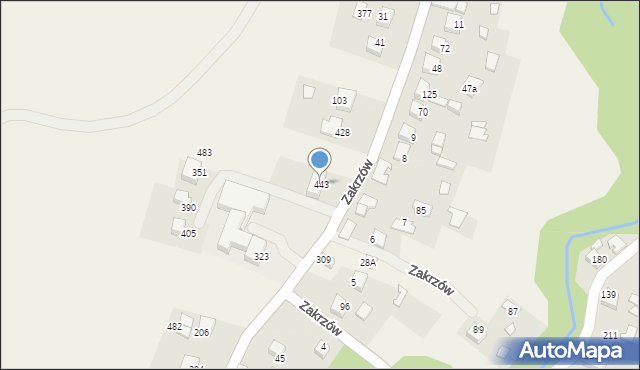 Zakrzów, Zakrzów, 443, mapa Zakrzów