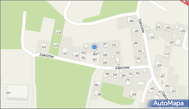 Zakrzów, Zakrzów, 454, mapa Zakrzów