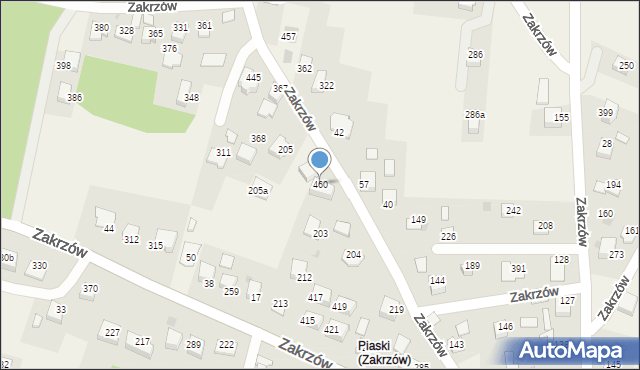 Zakrzów, Zakrzów, 460, mapa Zakrzów