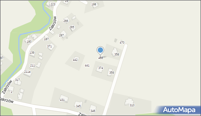 Zakrzów, Zakrzów, 466, mapa Zakrzów