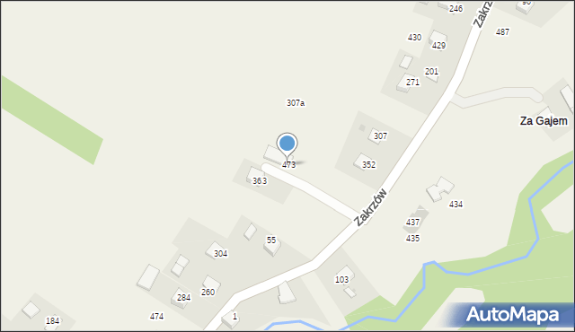 Zakrzów, Zakrzów, 473, mapa Zakrzów