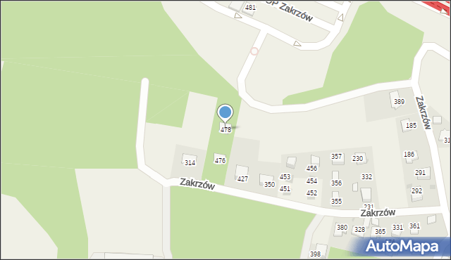 Zakrzów, Zakrzów, 478, mapa Zakrzów