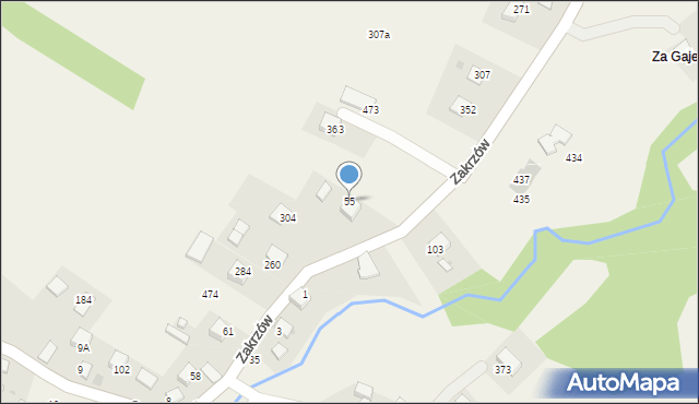 Zakrzów, Zakrzów, 55, mapa Zakrzów