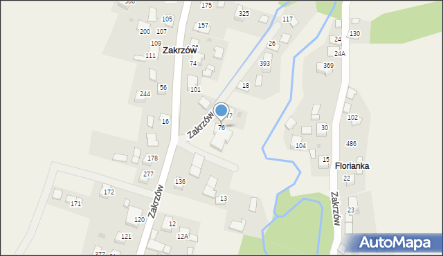Zakrzów, Zakrzów, 76, mapa Zakrzów