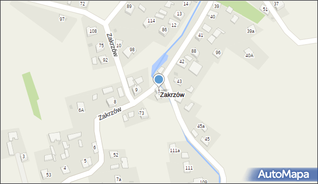 Zakrzów, Zakrzów, 1, mapa Zakrzów