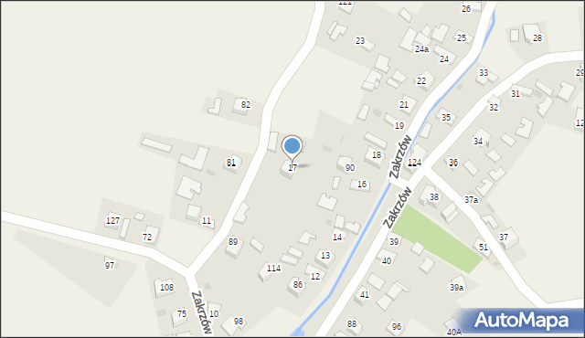 Zakrzów, Zakrzów, 17, mapa Zakrzów