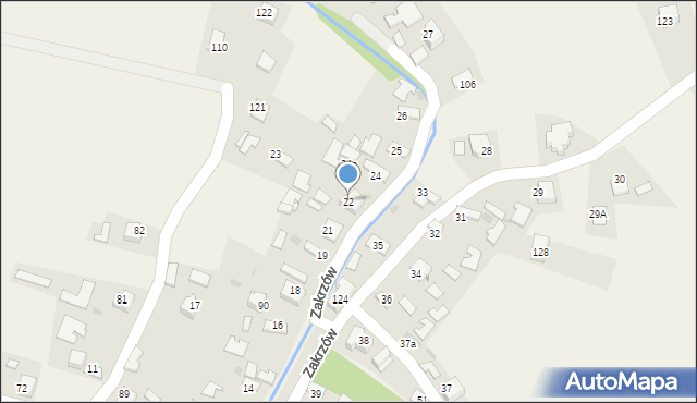 Zakrzów, Zakrzów, 22, mapa Zakrzów