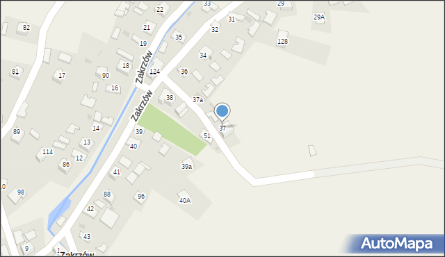 Zakrzów, Zakrzów, 37, mapa Zakrzów