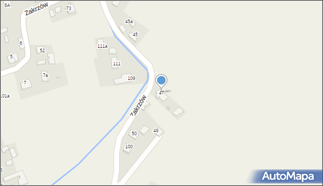 Zakrzów, Zakrzów, 47, mapa Zakrzów