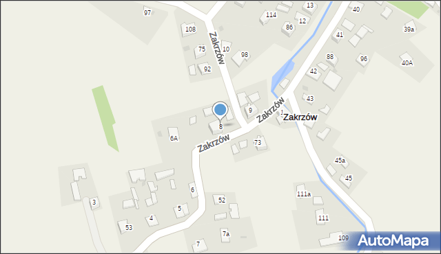 Zakrzów, Zakrzów, 8, mapa Zakrzów