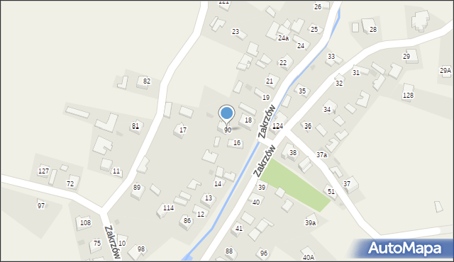 Zakrzów, Zakrzów, 90, mapa Zakrzów