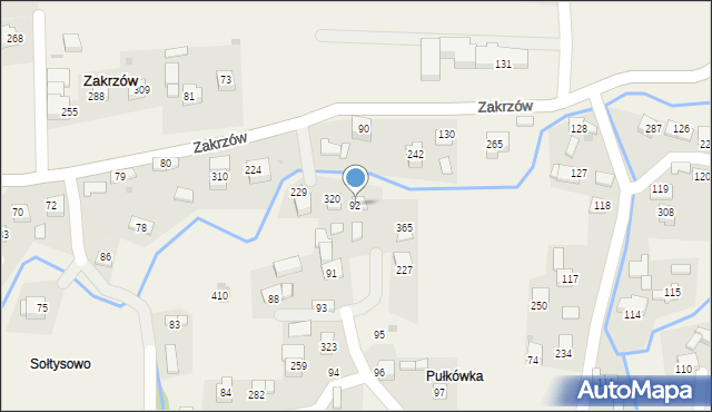 Zakrzów, Zakrzów, 92, mapa Zakrzów