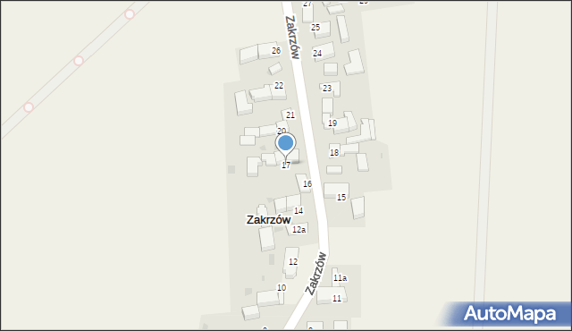 Zakrzów, Zakrzów, 17, mapa Zakrzów