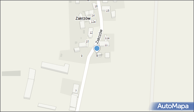 Zakrzów, Zakrzów, 8, mapa Zakrzów