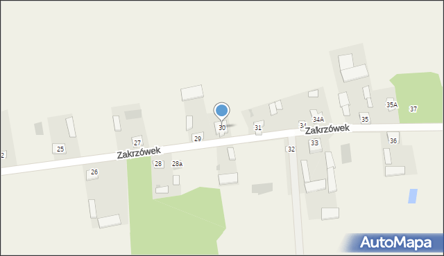 Zakrzówek, Zakrzówek, 30, mapa Zakrzówek