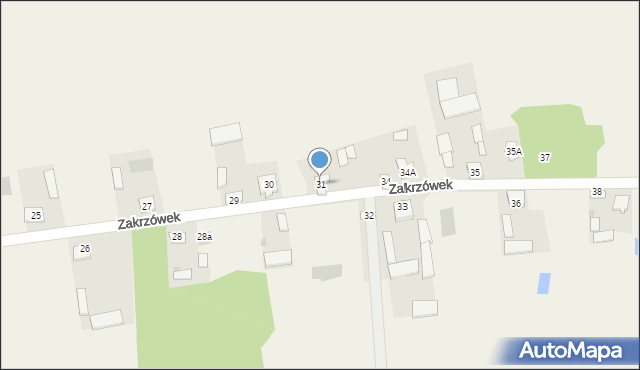 Zakrzówek, Zakrzówek, 31, mapa Zakrzówek