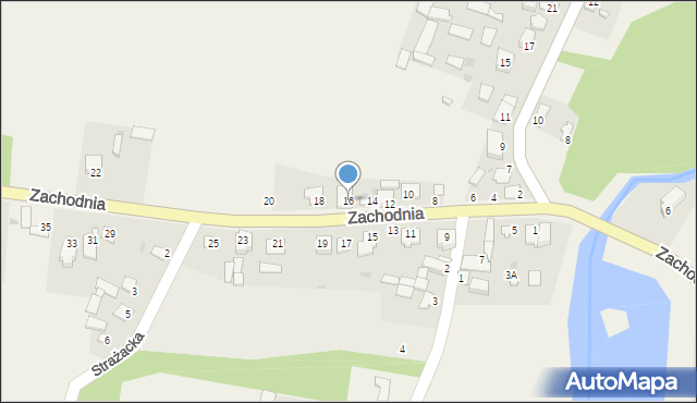 Zakrzówek, Zachodnia, 16, mapa Zakrzówek