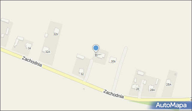 Zakrzówek, Zachodnia, 30, mapa Zakrzówek