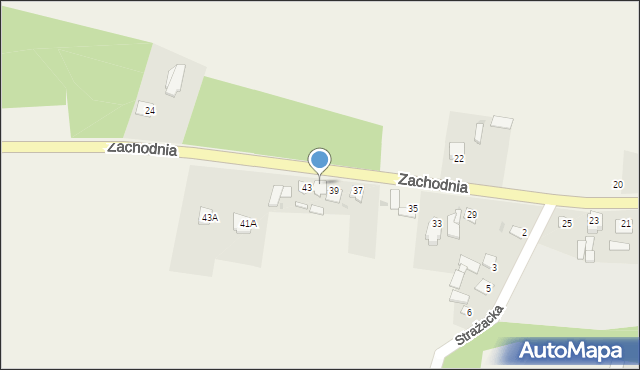 Zakrzówek, Zachodnia, 41, mapa Zakrzówek