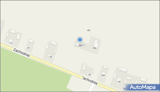 Zakrzówek, Zachodnia, 48b, mapa Zakrzówek