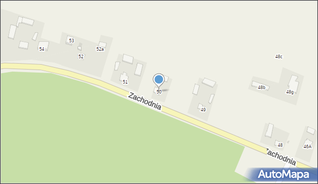 Zakrzówek, Zachodnia, 50, mapa Zakrzówek