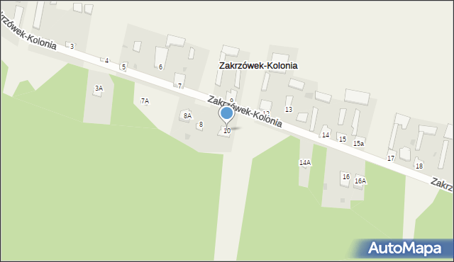 Zakrzówek-Kolonia, Zakrzówek-Kolonia, 9A, mapa Zakrzówek-Kolonia