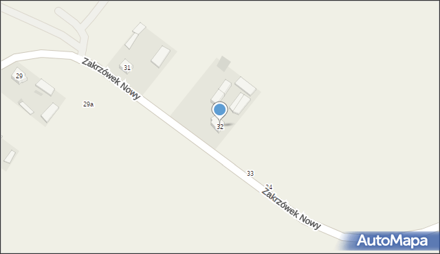 Zakrzówek Nowy, Zakrzówek Nowy, 32, mapa Zakrzówek Nowy