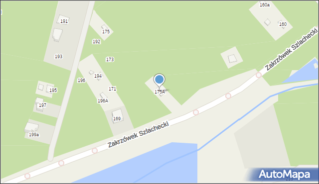 Zakrzówek Szlachecki, Zakrzówek Szlachecki, 175A, mapa Zakrzówek Szlachecki