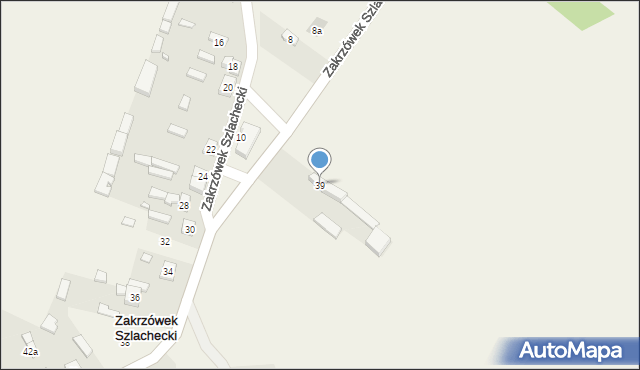 Zakrzówek Szlachecki, Zakrzówek Szlachecki, 39, mapa Zakrzówek Szlachecki