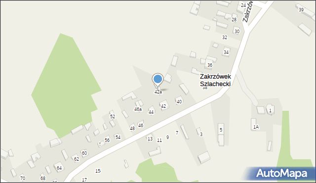 Zakrzówek Szlachecki, Zakrzówek Szlachecki, 42a, mapa Zakrzówek Szlachecki