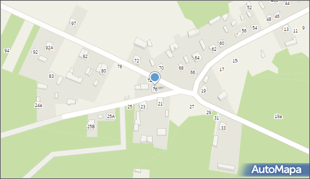 Zakrzówek Szlachecki, Zakrzówek Szlachecki, 76, mapa Zakrzówek Szlachecki