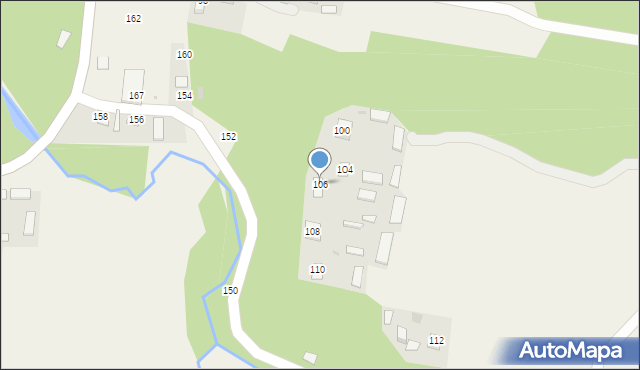 Zakrzówek-Wieś, Zakrzówek-Wieś, 106, mapa Zakrzówek-Wieś