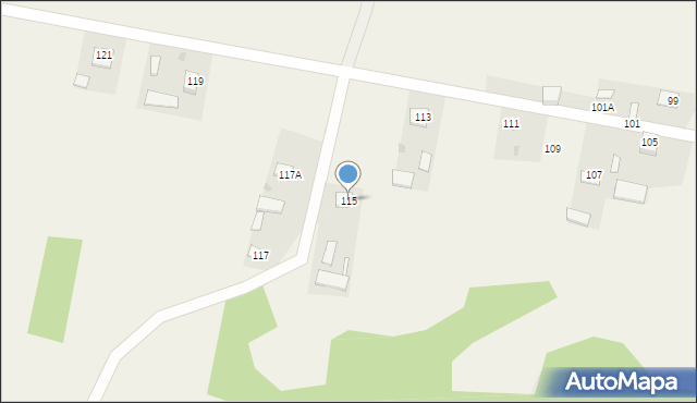 Zakrzówek-Wieś, Zakrzówek-Wieś, 115, mapa Zakrzówek-Wieś