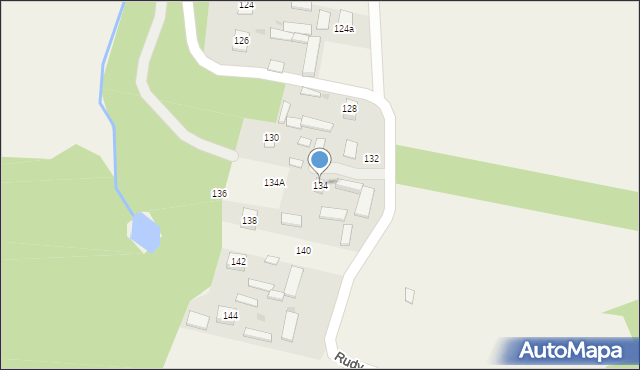 Zakrzówek-Wieś, Zakrzówek-Wieś, 134, mapa Zakrzówek-Wieś