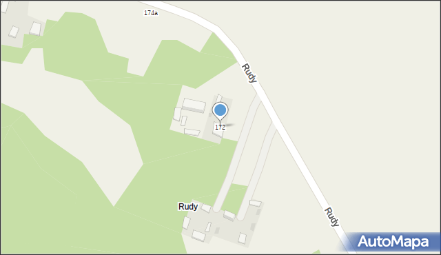 Zakrzówek-Wieś, Zakrzówek-Wieś, 172, mapa Zakrzówek-Wieś