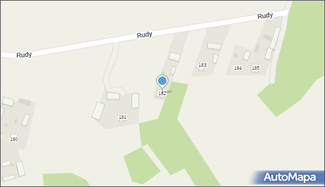 Zakrzówek-Wieś, Zakrzówek-Wieś, 182, mapa Zakrzówek-Wieś