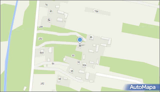 Zakrzówek-Wieś, Zakrzówek-Wieś, 88, mapa Zakrzówek-Wieś