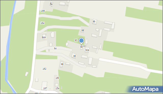 Zakrzówek-Wieś, Zakrzówek-Wieś, 92, mapa Zakrzówek-Wieś