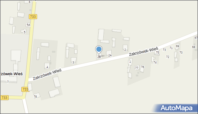 Zakrzówek-Wieś, Zakrzówek-Wieś, 2B, mapa Zakrzówek-Wieś