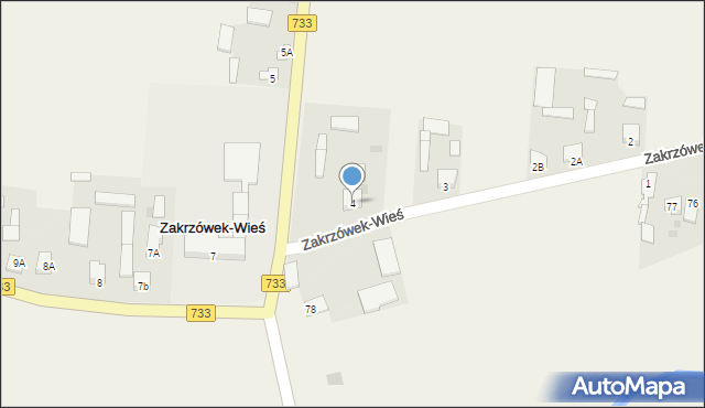 Zakrzówek-Wieś, Zakrzówek-Wieś, 4, mapa Zakrzówek-Wieś