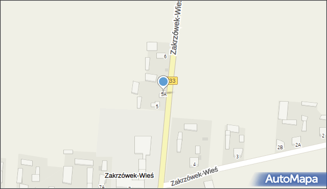 Zakrzówek-Wieś, Zakrzówek-Wieś, 5A, mapa Zakrzówek-Wieś