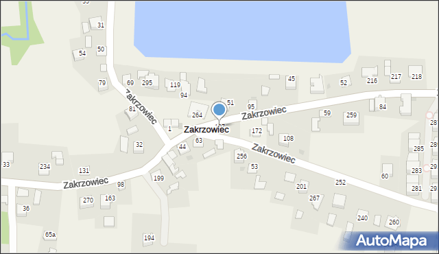 Zakrzowiec, Zakrzowiec, 107, mapa Zakrzowiec