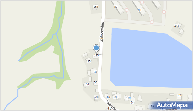 Zakrzowiec, Zakrzowiec, 185, mapa Zakrzowiec