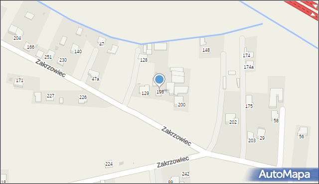 Zakrzowiec, Zakrzowiec, 198, mapa Zakrzowiec