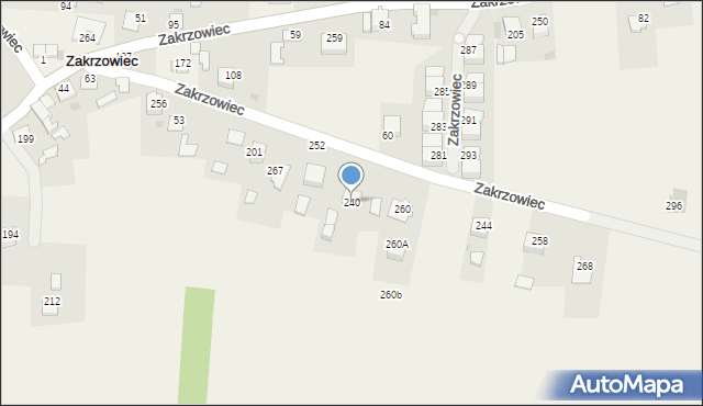 Zakrzowiec, Zakrzowiec, 240, mapa Zakrzowiec